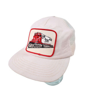 Vintage SOO Line Railroad Locomotive Train Patch Mesh Trucker Hat